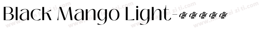 Black Mango Light字体转换
